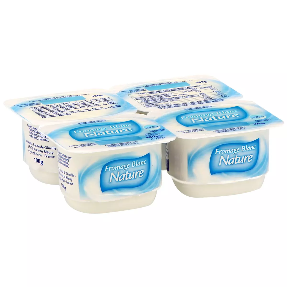 Fromage blanc nature 4% 4x100g