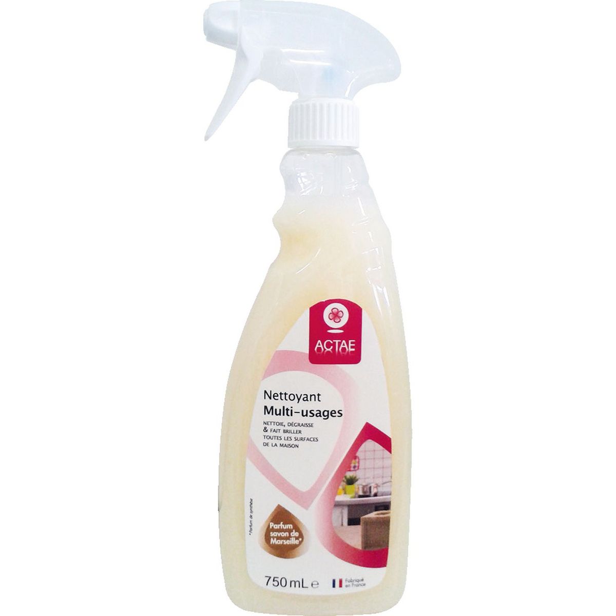 ACTAE Spray multi-usages toutes surfaces de la maison au savon de Marseille 750ml