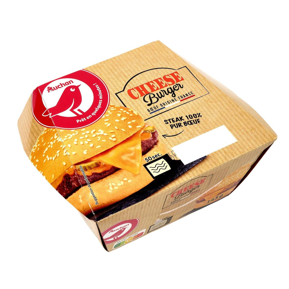 AUCHAN Pause snack cheeseburger 145g
