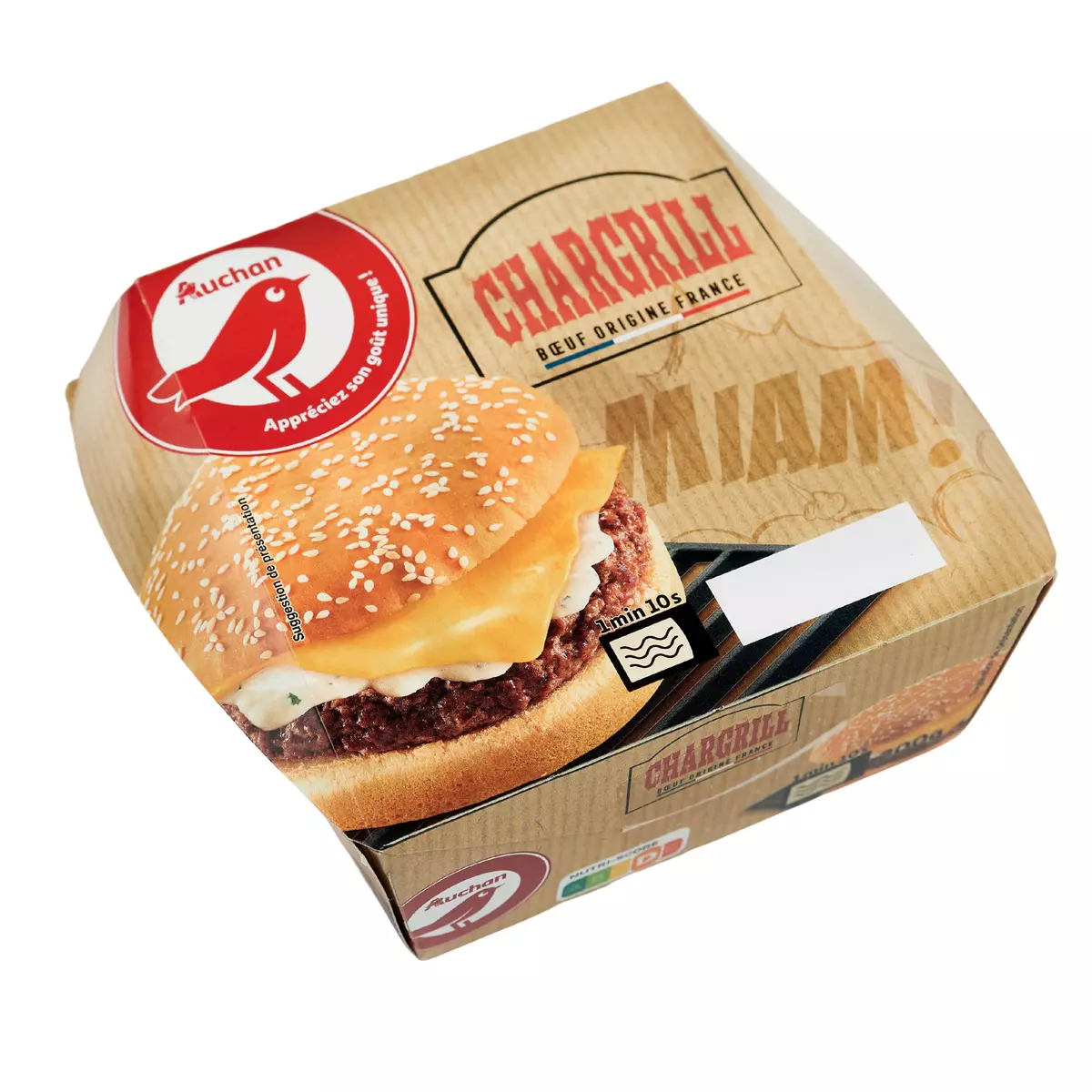 AUCHAN Pause chargrill burger  200g