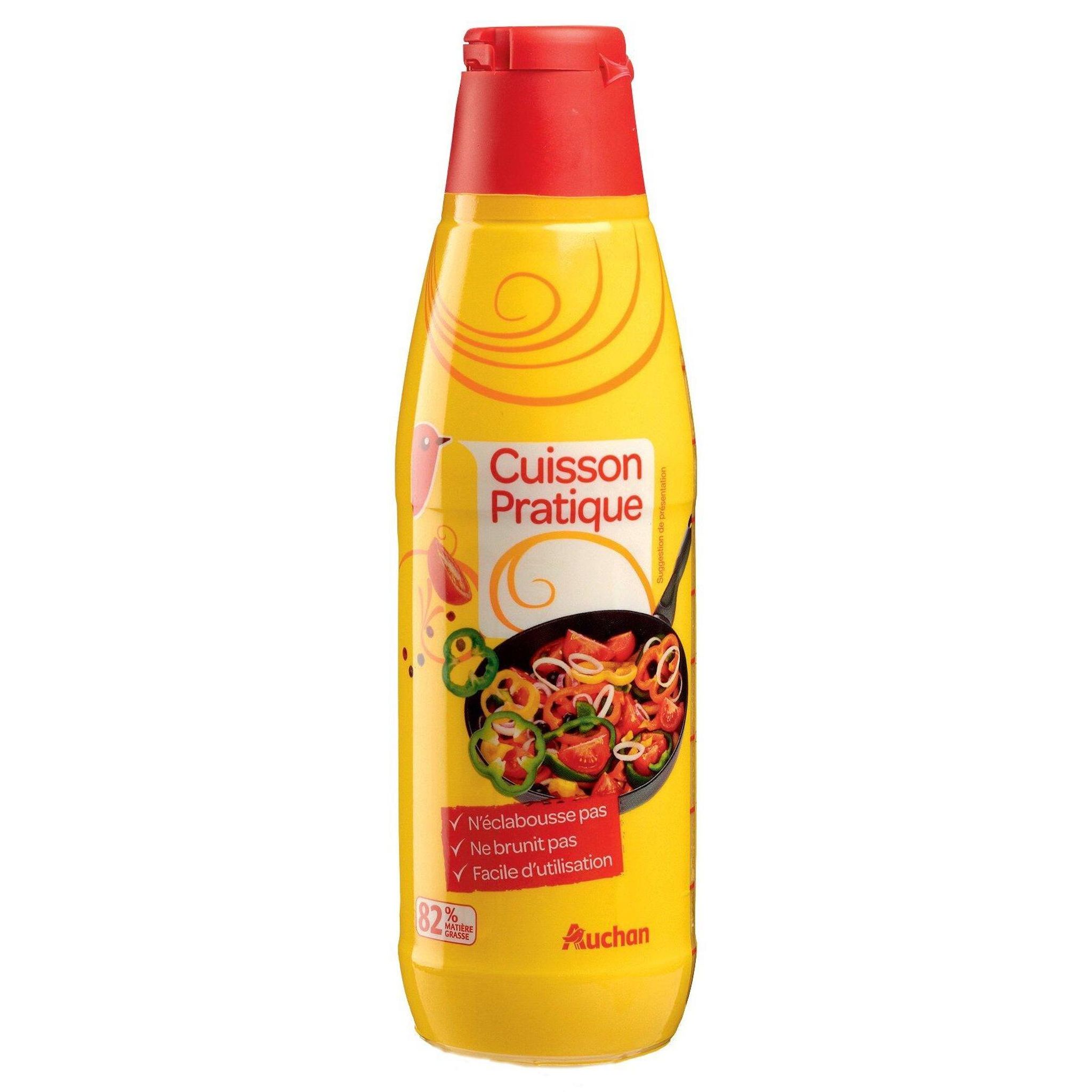Voir la diapositive 2 : AUCHAN Margarine liquide pour cuisson 500ml