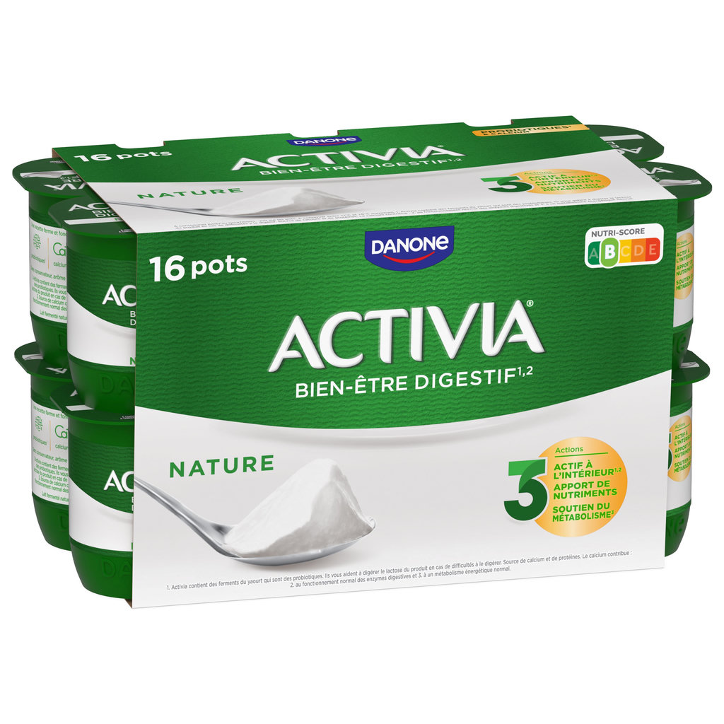 ACTIVIA Probiotiques - Yaourt au bifidus nature 16x125g