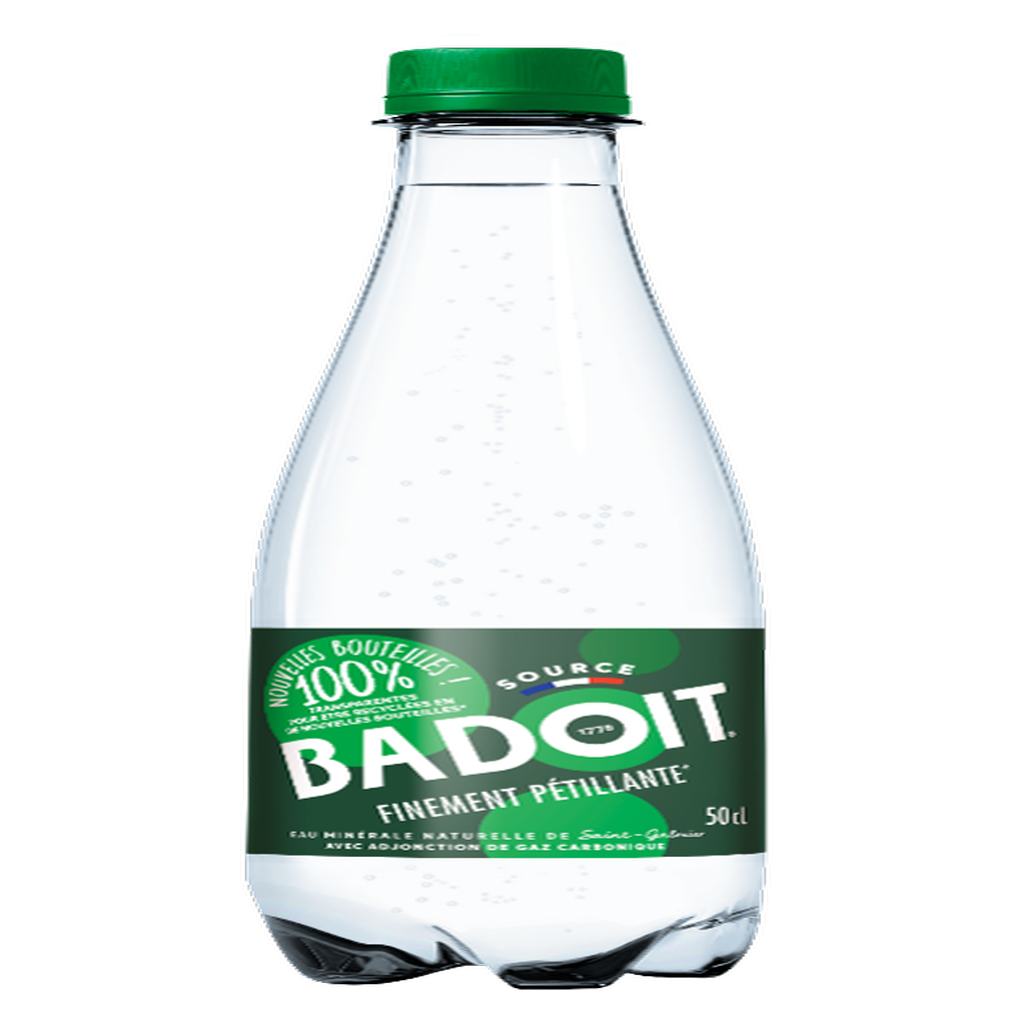BADOIT Eau minérale gazeuse verte finement pétillante 50cl