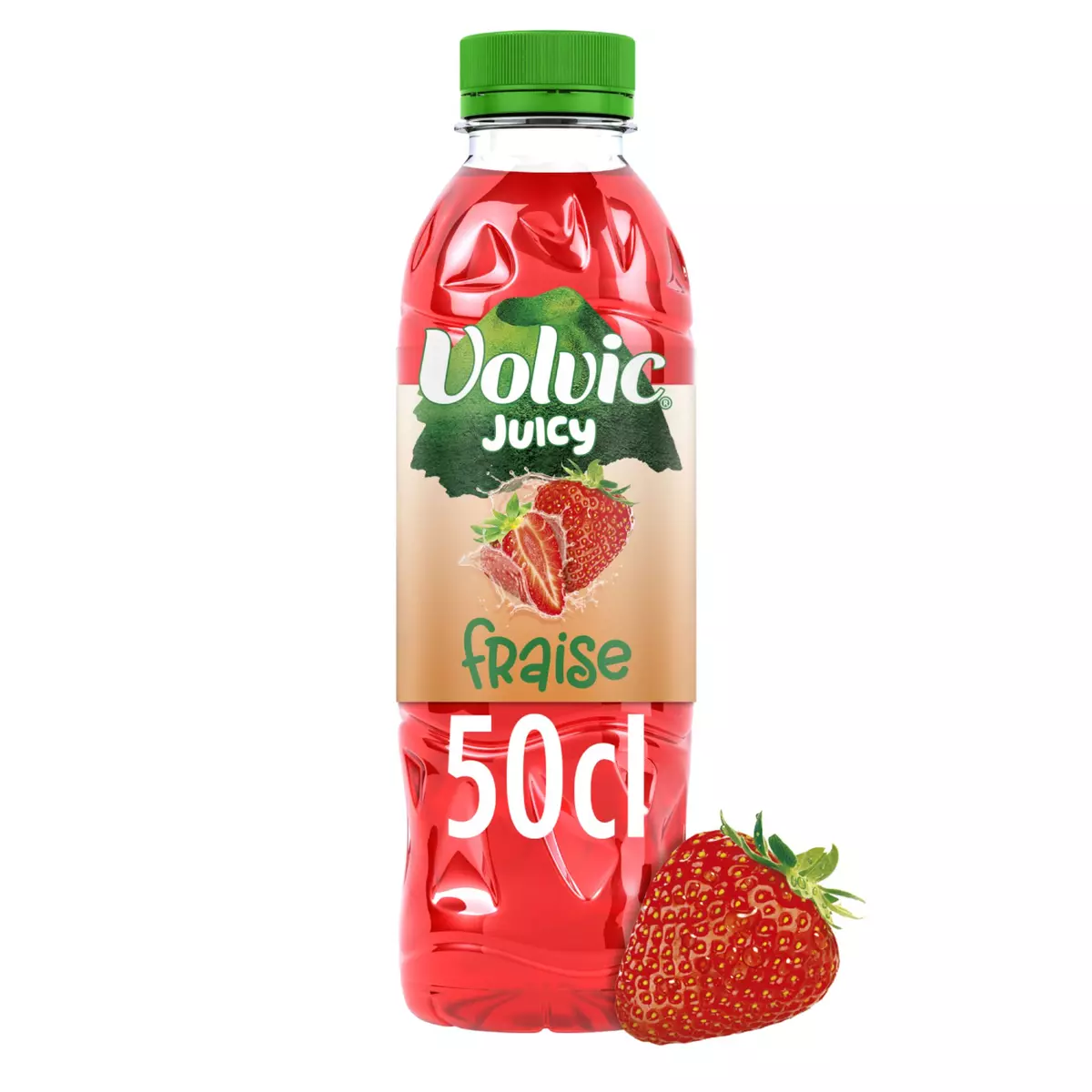 VOLVIC Eau aromatisée juicy au jus de fraise 50cl 50cl