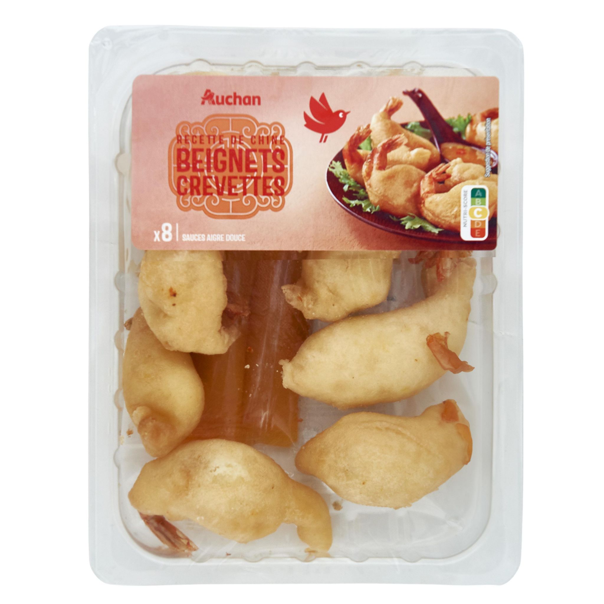 Voir la diapositive 3 : AUCHAN Beignets de crevettes sauce aigre douce 8 pièces 160g