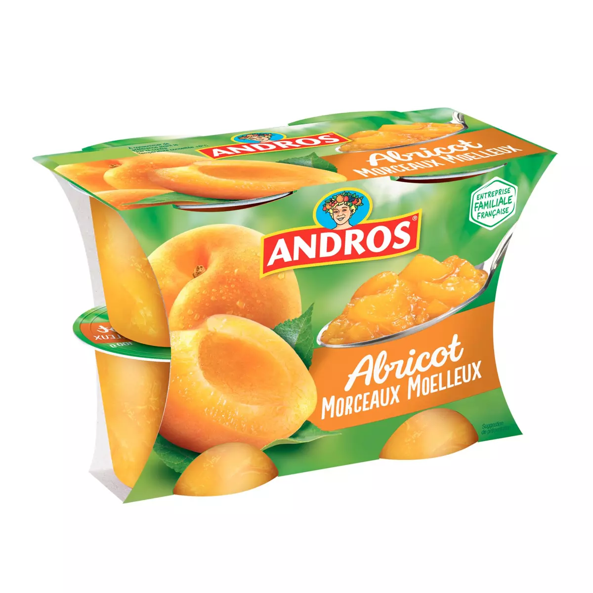 ANDROS Spécialité abricots avec morceaux 4x100g
