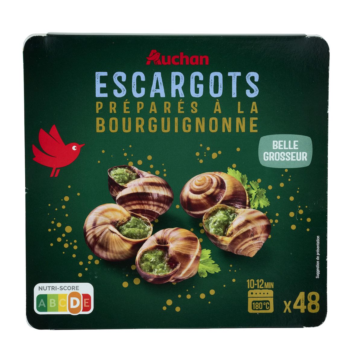 AUCHAN Escargots préparés à la Bourguignonne 48 pièces 355g