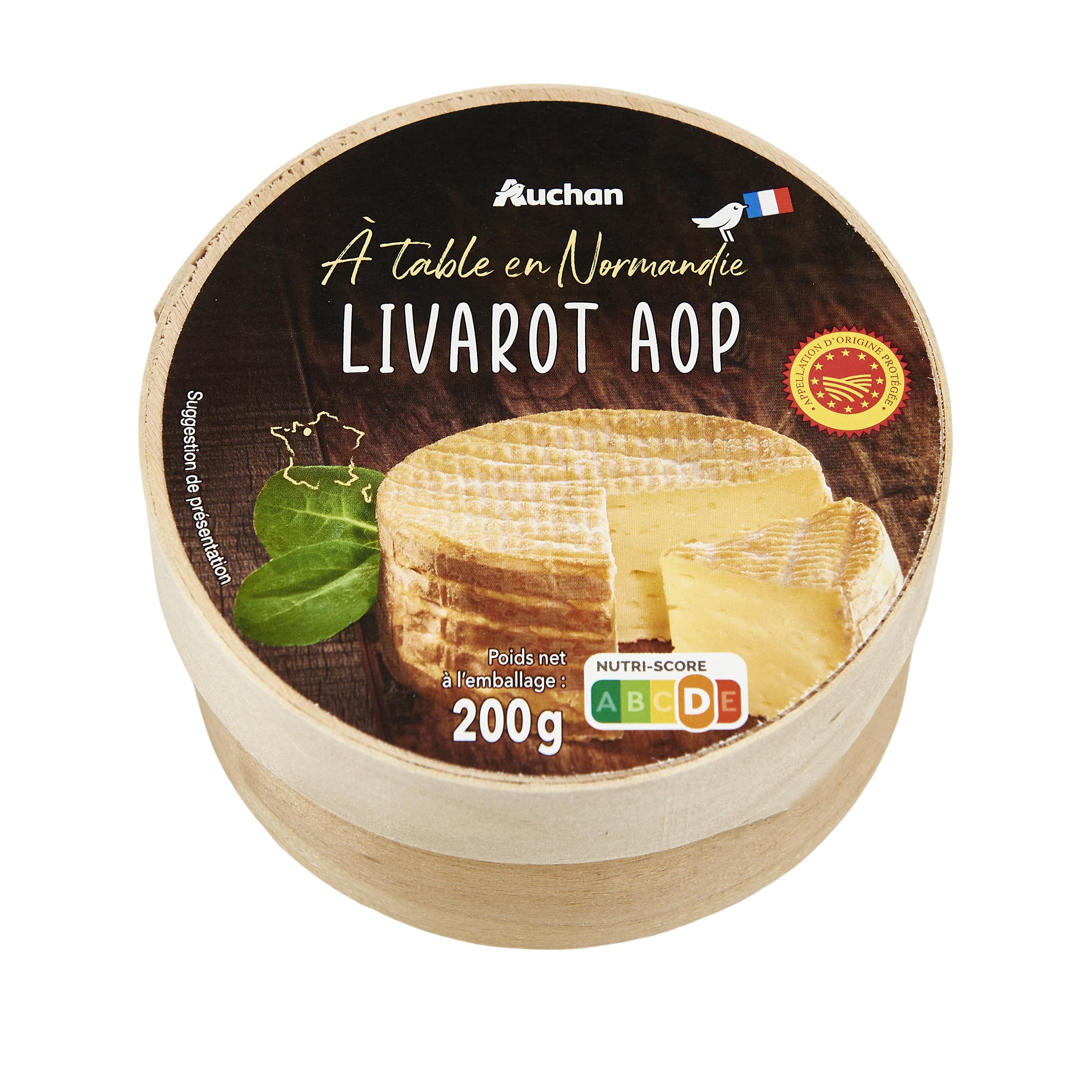 Voir la diapositive 2 : AUCHAN TERROIR Livarot AOP 200g