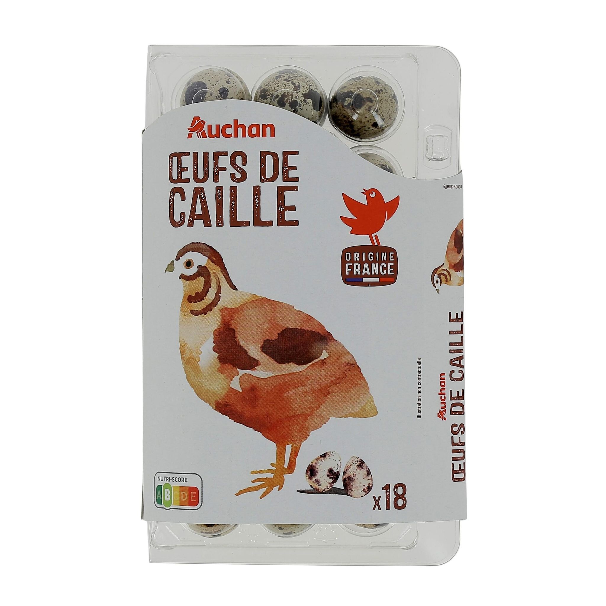 Voir la diapositive 3 : AUCHAN Oeufs de cailles 18 pièces