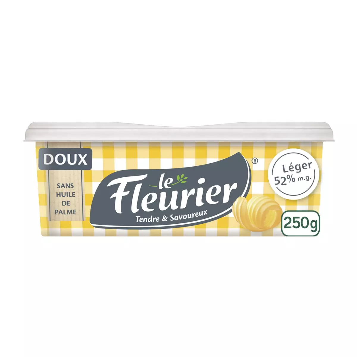 LE FLEURIER Margarine doux allégé 52% MG 250g