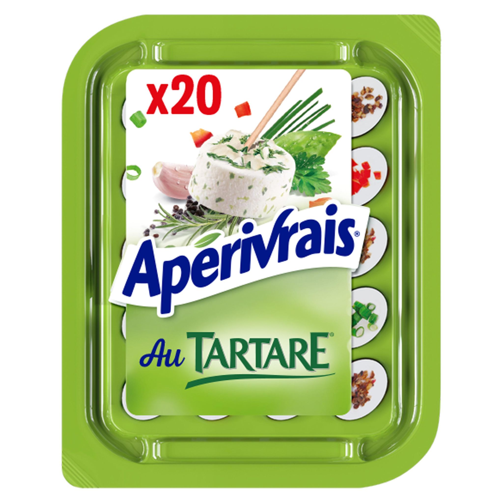 Voir la diapositive 2 : APERIVRAIS Bouchées de fromage frais à l'ail et fines herbes 100g
