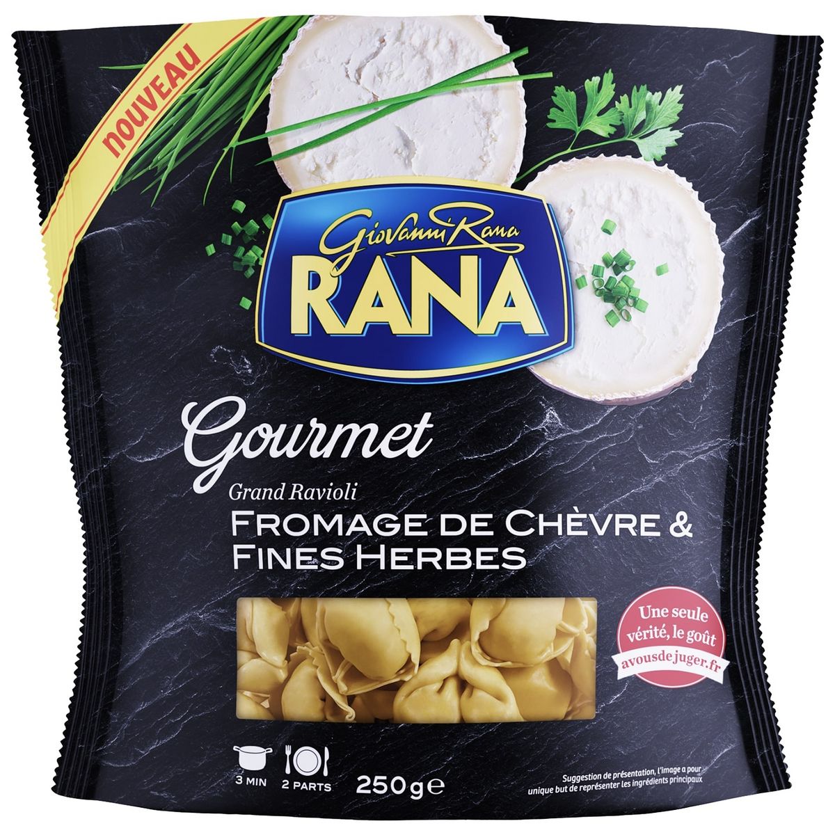 RANA Grand ravioli au chèvre et aux fines herbes 2 portions 250g