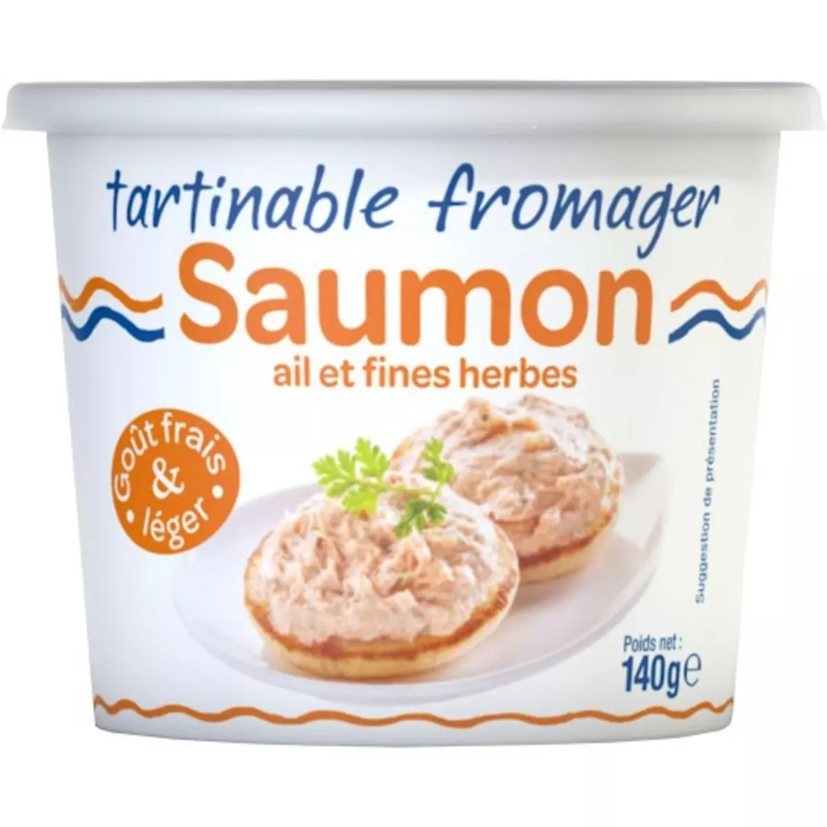 Fromage à tartiner au saumon ail et fines herbes 140g