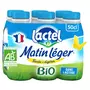 LACTEL Matin léger Lait bio facile à digérer sans lactose 6x50cl