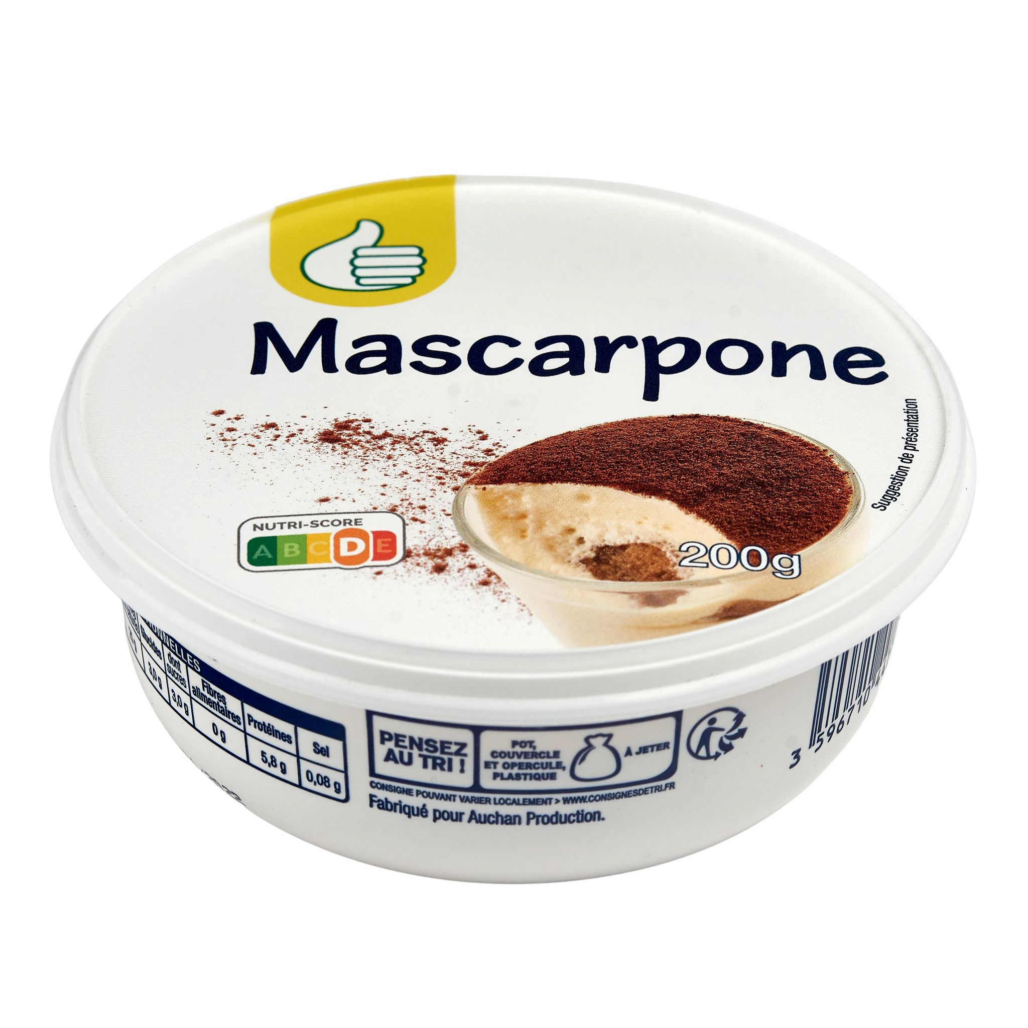 Voir la diapositive 2 : POUCE Mascarpone 200g
