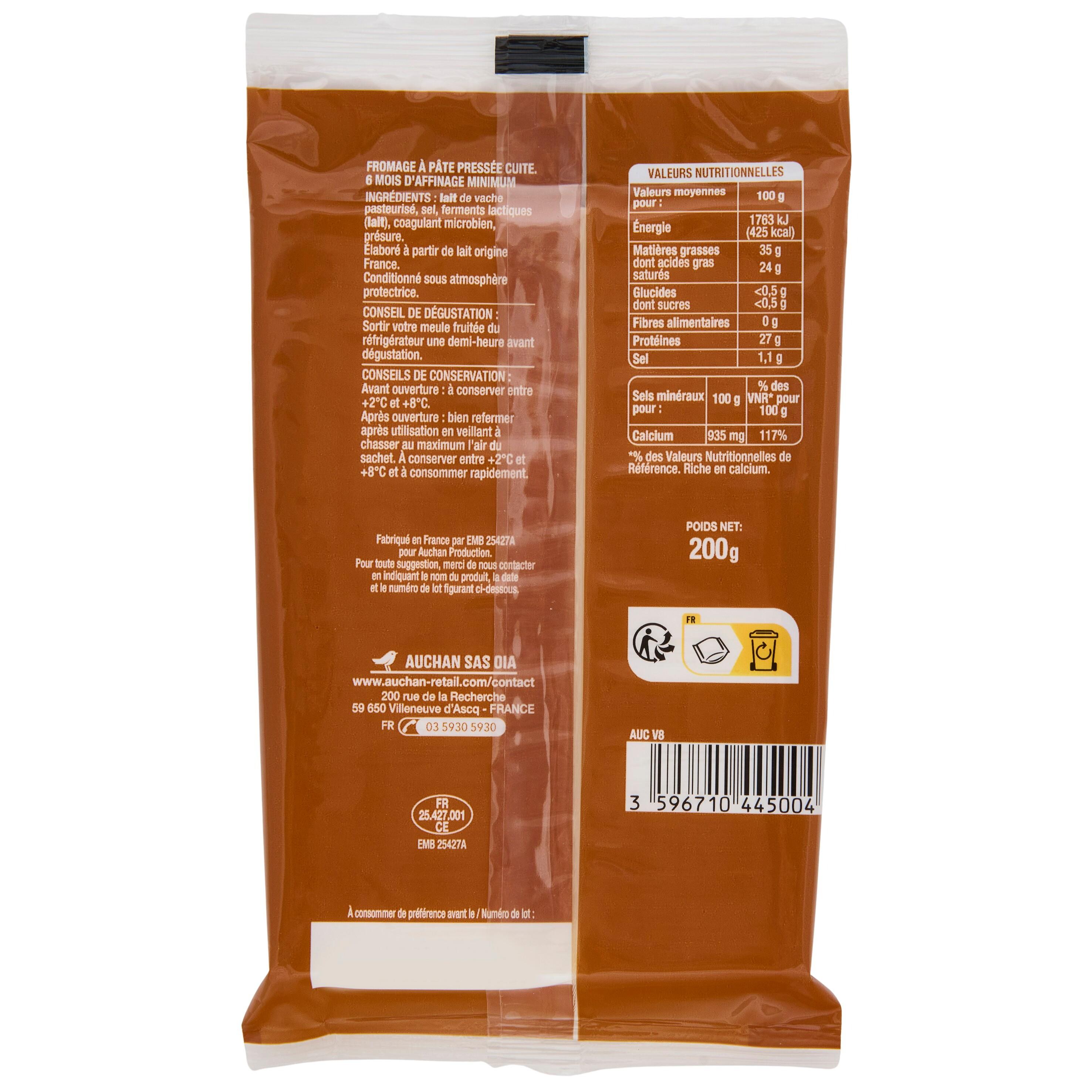 Voir la diapositive 4 : AUCHAN Meule fruitée 200g