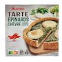 Voir la diapositive 2 : AUCHAN Tarte au chèvre et aux épinards à la crème fraîche 2 parts 350g