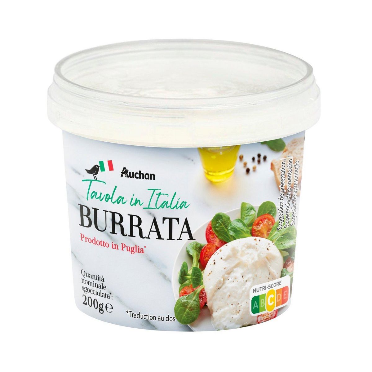 AUCHAN TAVOLA IN ITALIA Burrata 200g