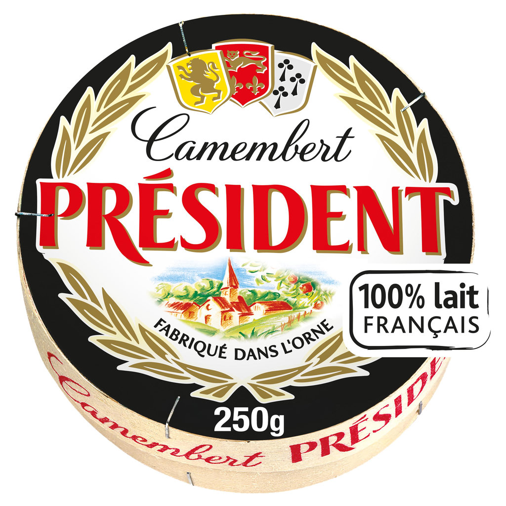 PRESIDENT Camembert au lait pasteurisé 250g