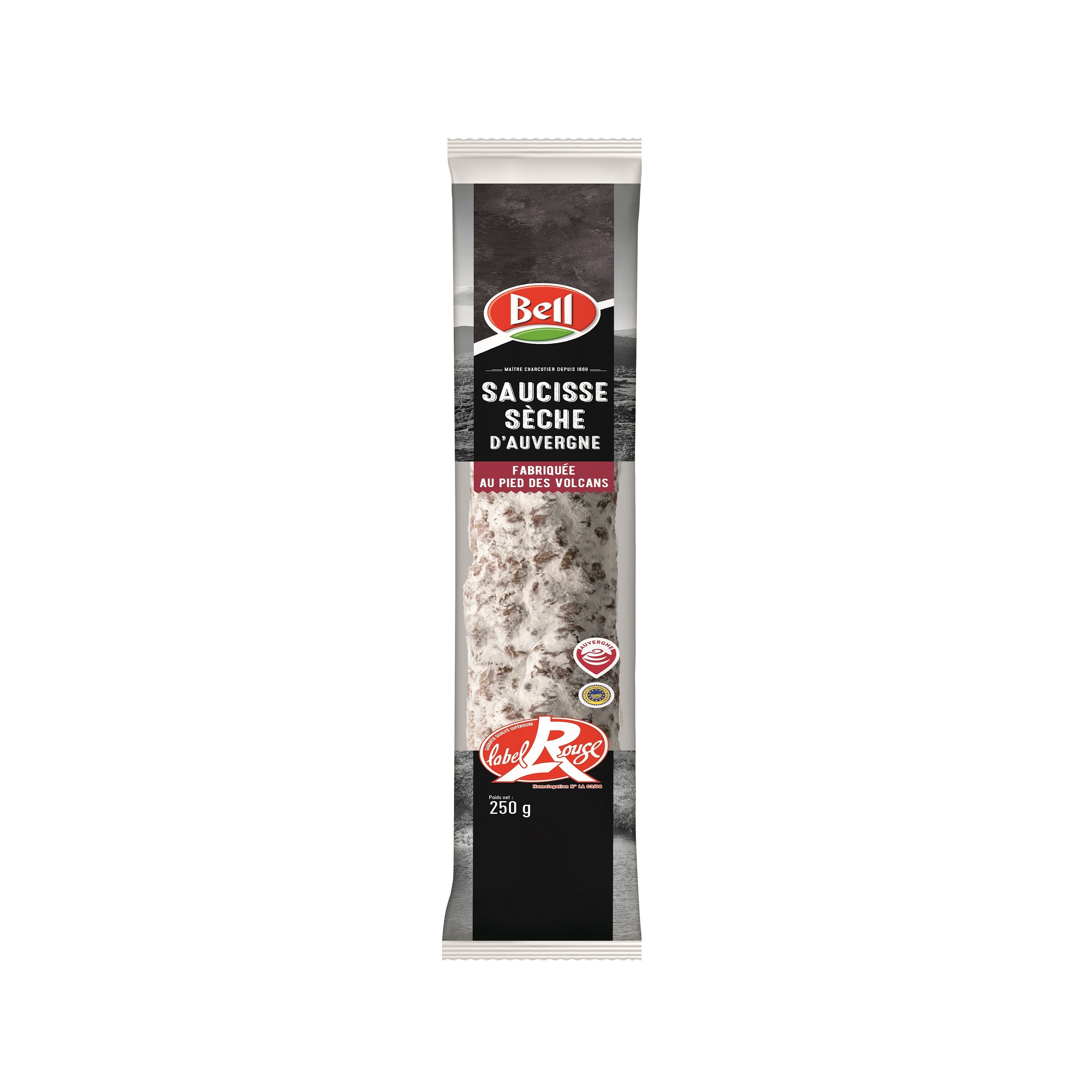 Voir la diapositive 2 : BELL Saucisse droite d'Auvergne Label Rouge IGP 250g