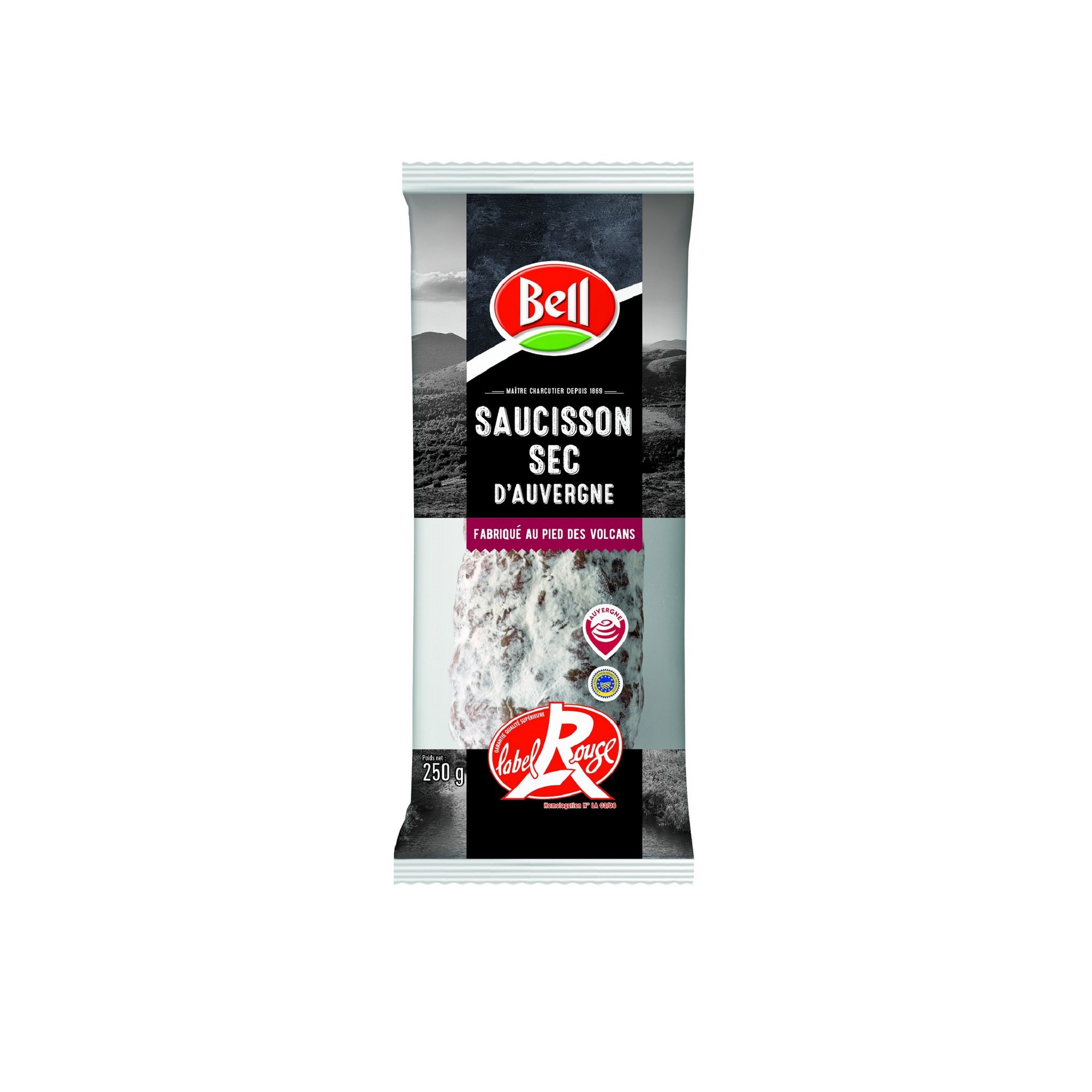 Voir la diapositive 2 : BELL Saucisson sec d'Auvergne Label Rouge IGP 250g