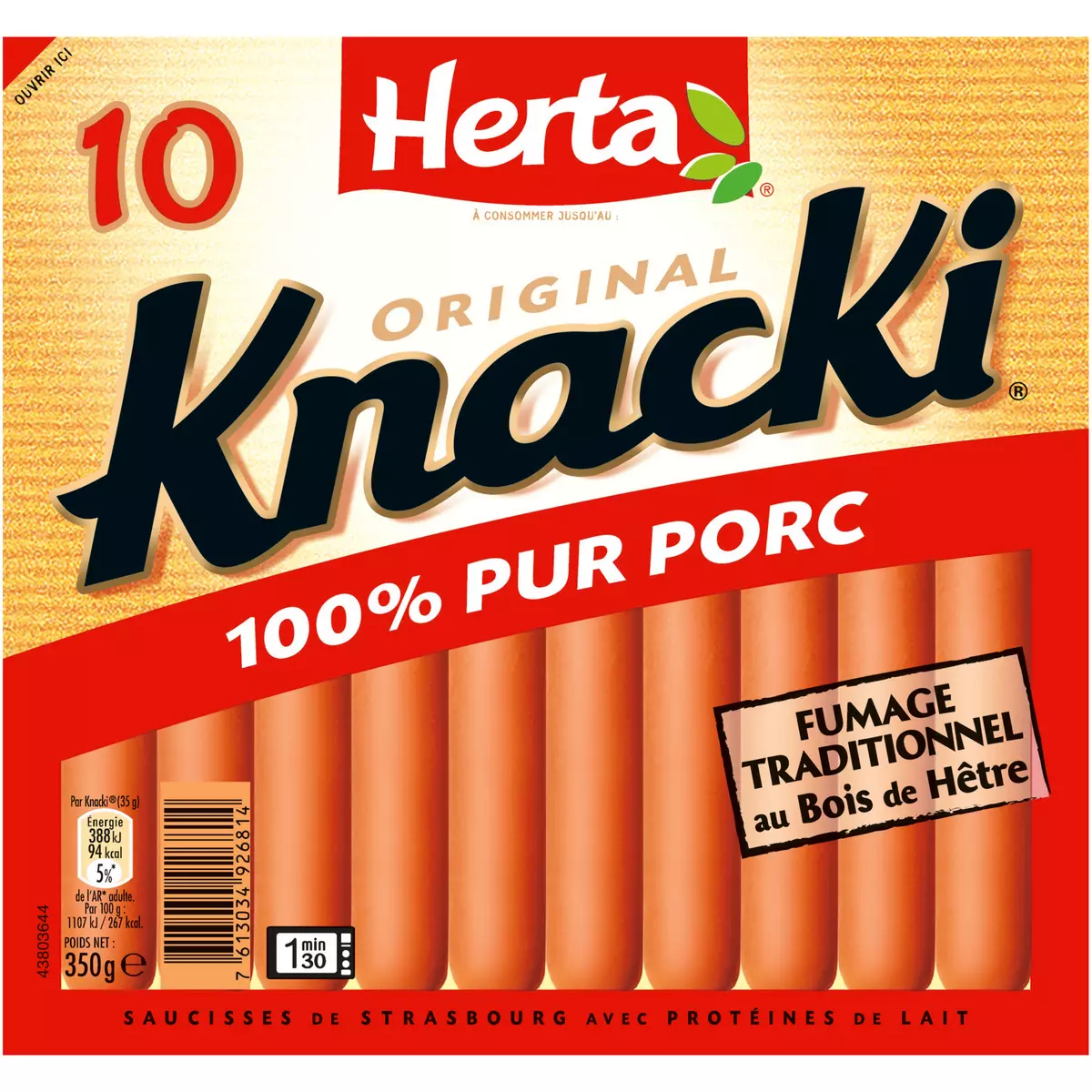 HERTA Knacki 10 pièces 350g