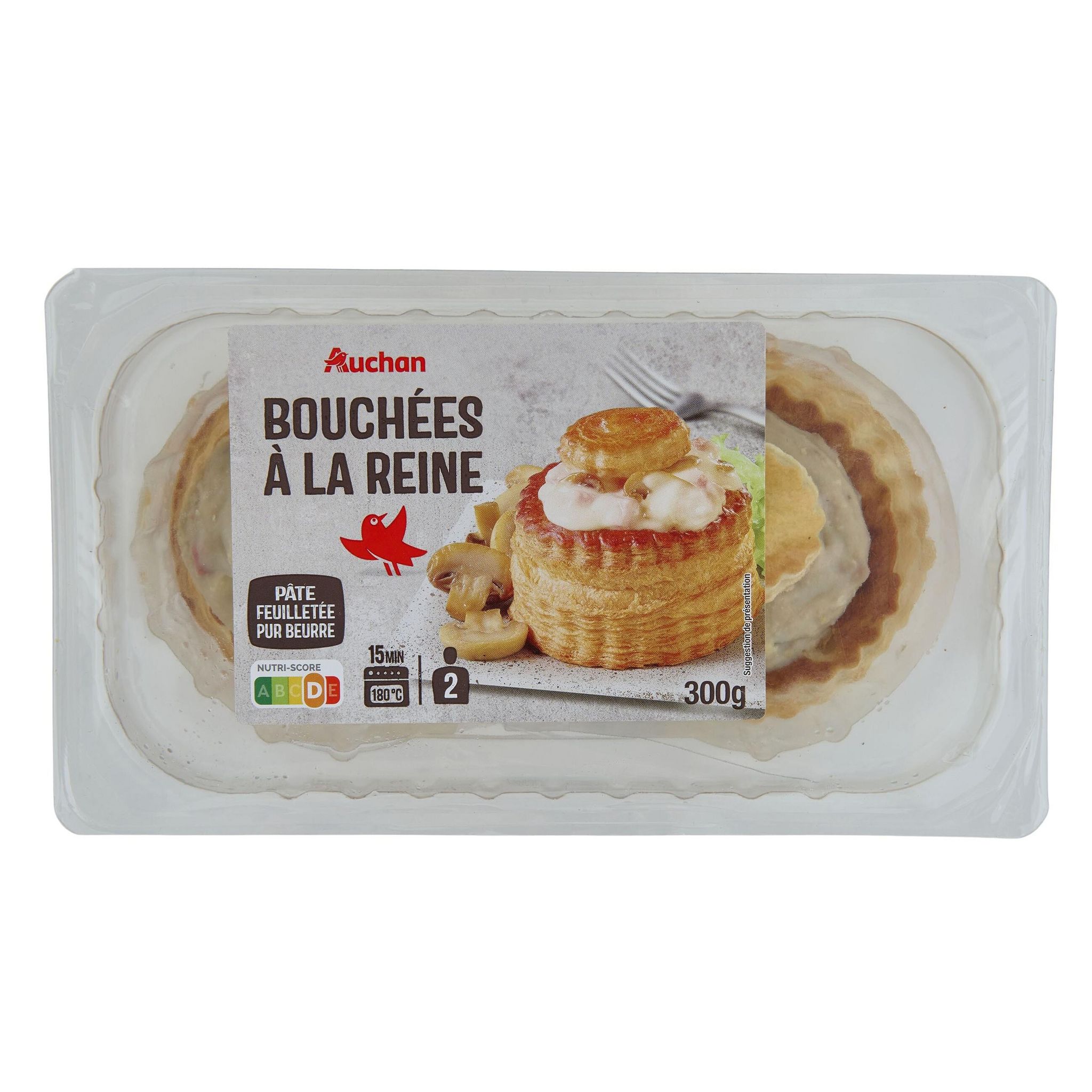 Voir la diapositive 2 : AUCHAN Bouchées à la reine 2 pièces 300g
