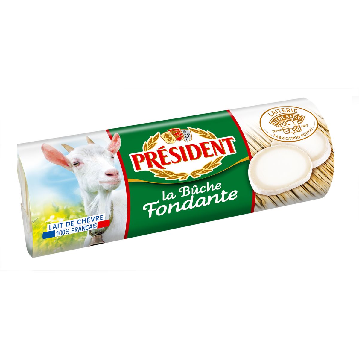 PRESIDENT Bûche de chèvre fondante 180g