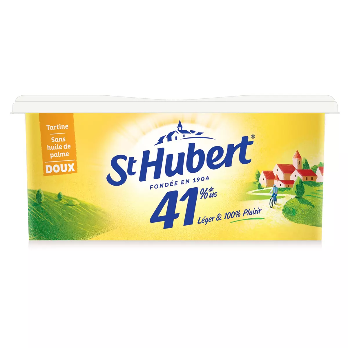ST HUBERT 41 Margarine doux allégée 38% MG à tartiner sans huile de palme  500g