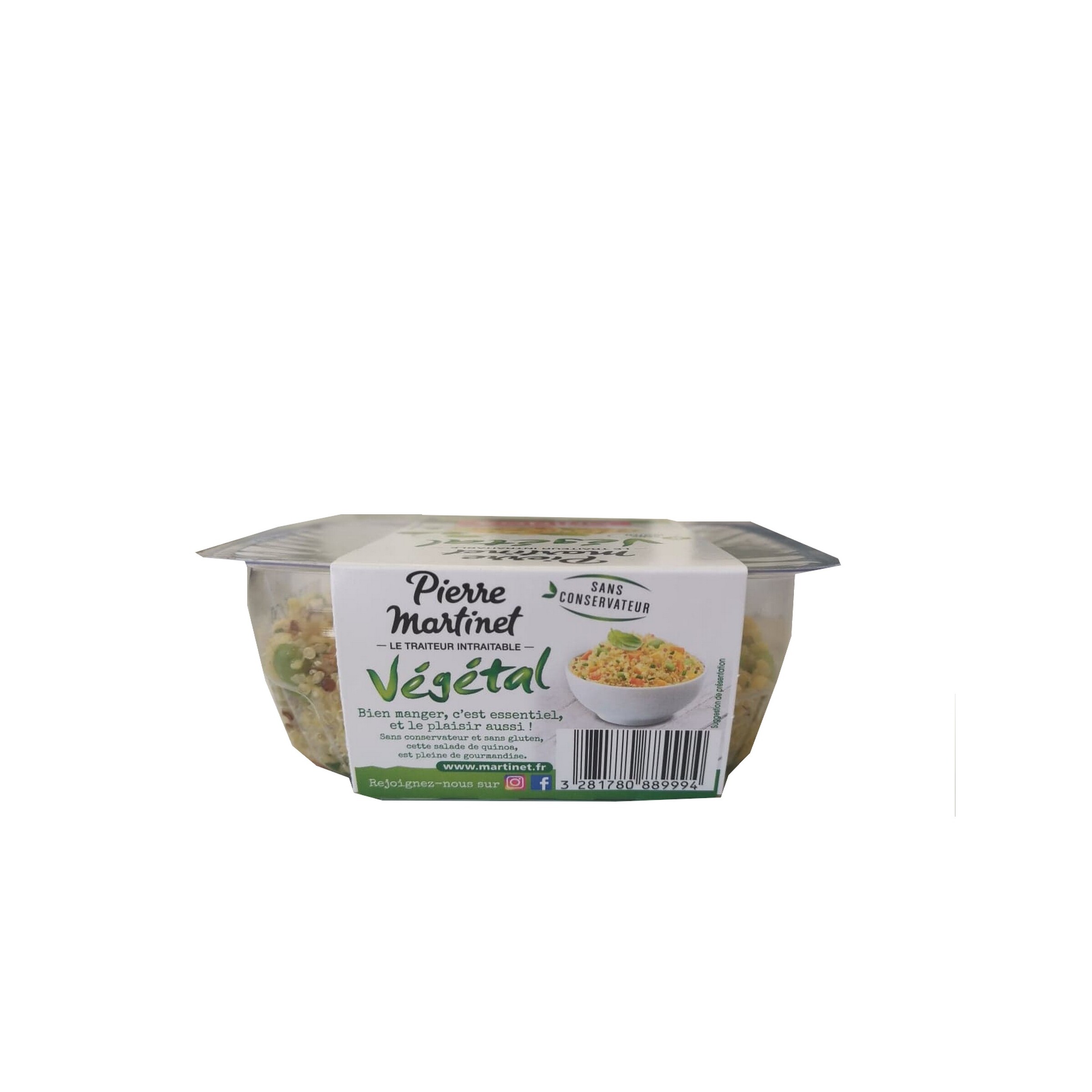Voir la diapositive 2 : PIERRE MARTINET Salade de quinoa aux légumes sans gluten 1 part 250g