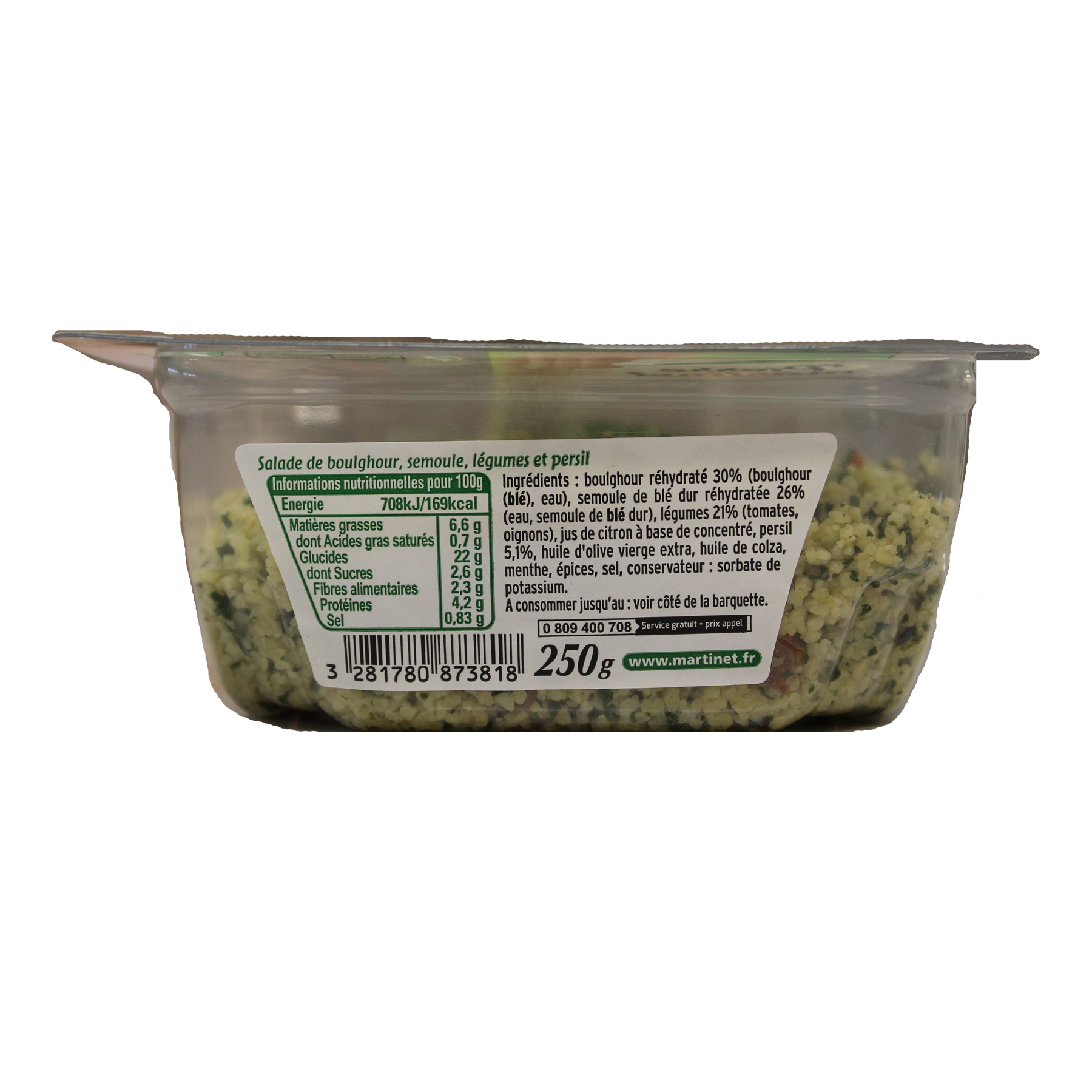 Voir la diapositive 3 : PIERRE MARTINET Taboulé Libanais 250g