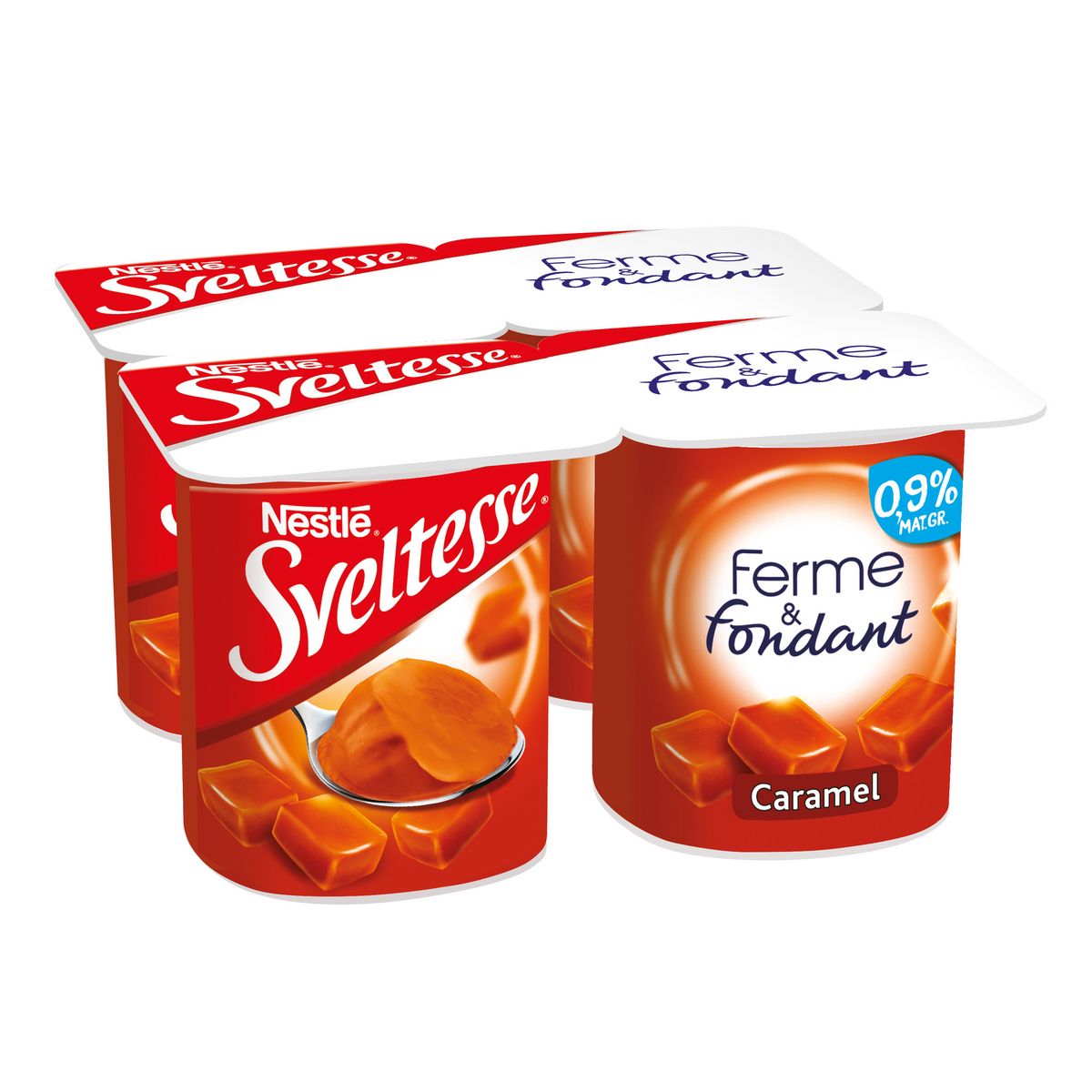 SVELTESSE Ferme et fondant yaourt allégé au caramel 4x125g