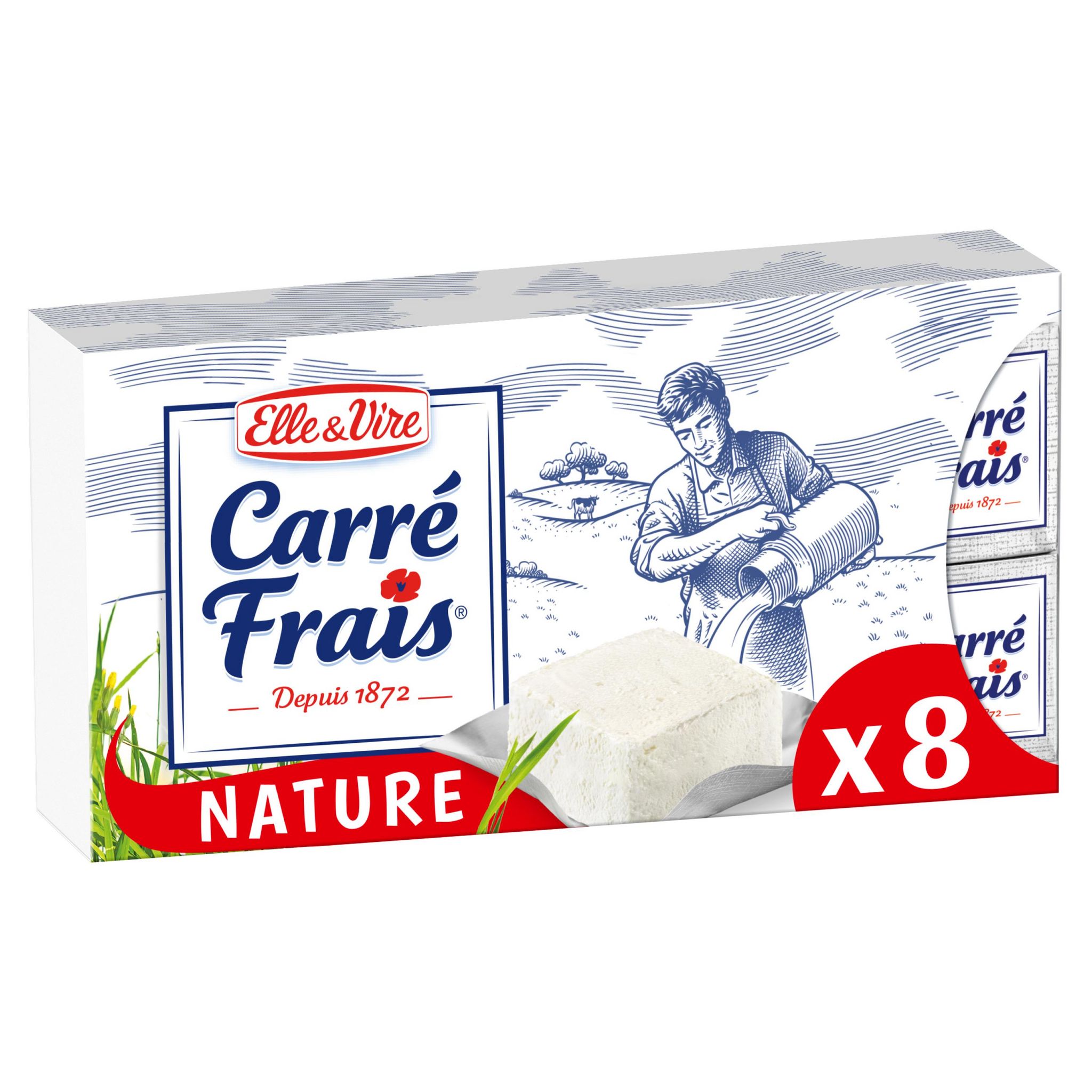 Voir la diapositive 2 : ELLE & VIRE Fromage à tartiner nature  8 parts 200g