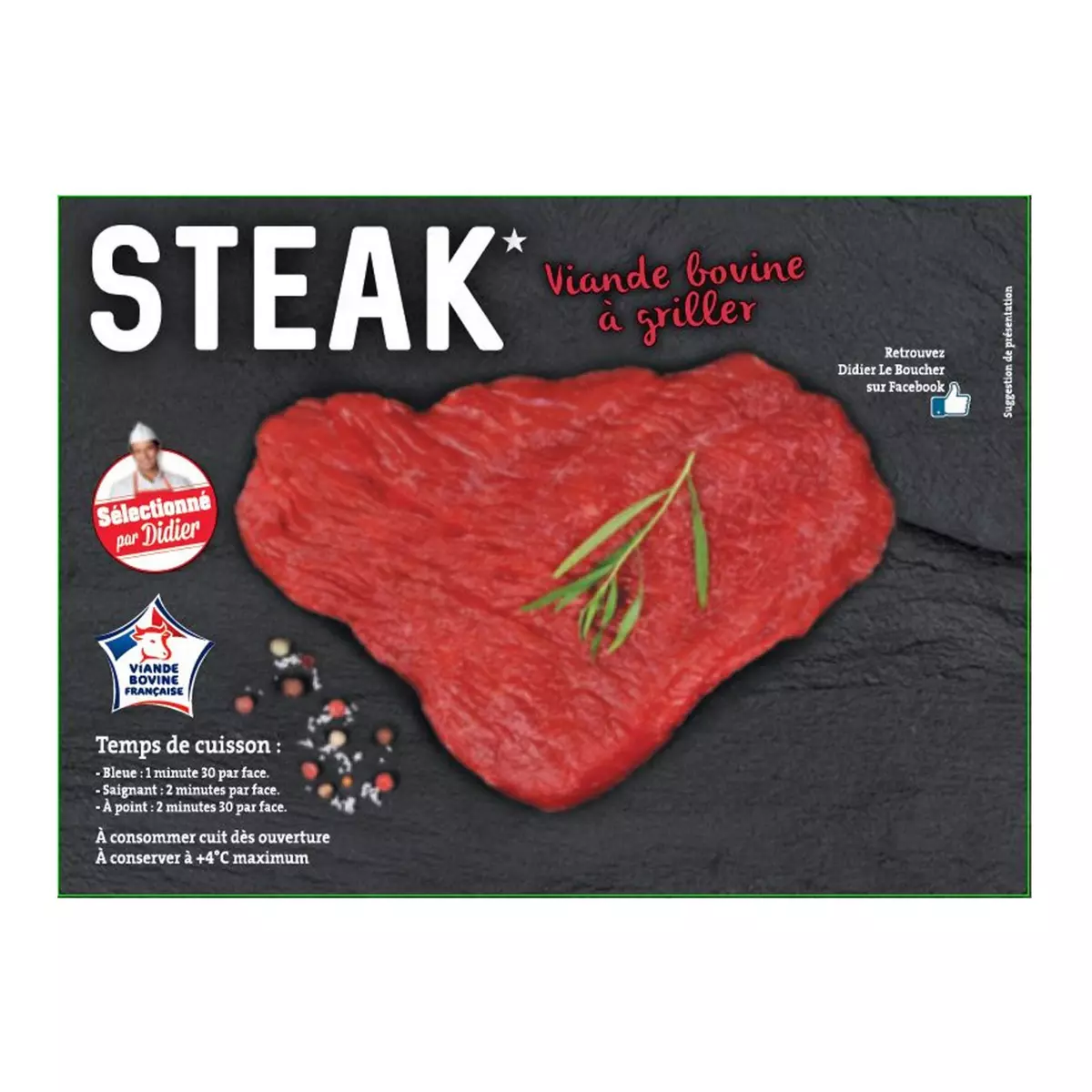 Steak de bœuf 2x100g