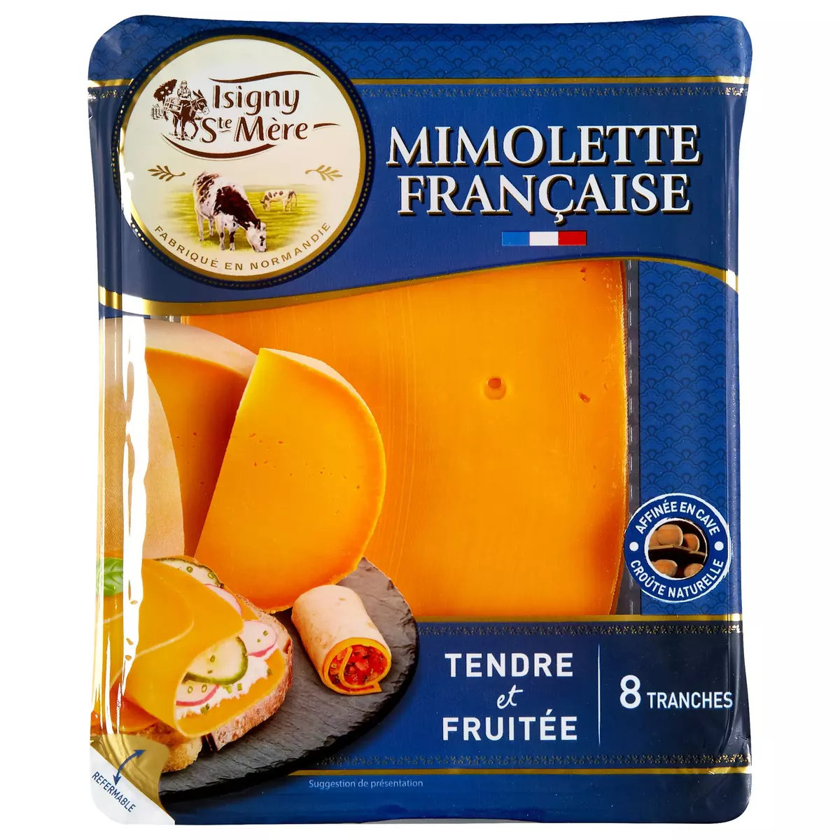 ISIGNY STE MERE Mimolette française 8 tranches 150g