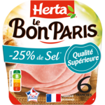 HERTA Jambon réduit en sel 6 tranches 210g