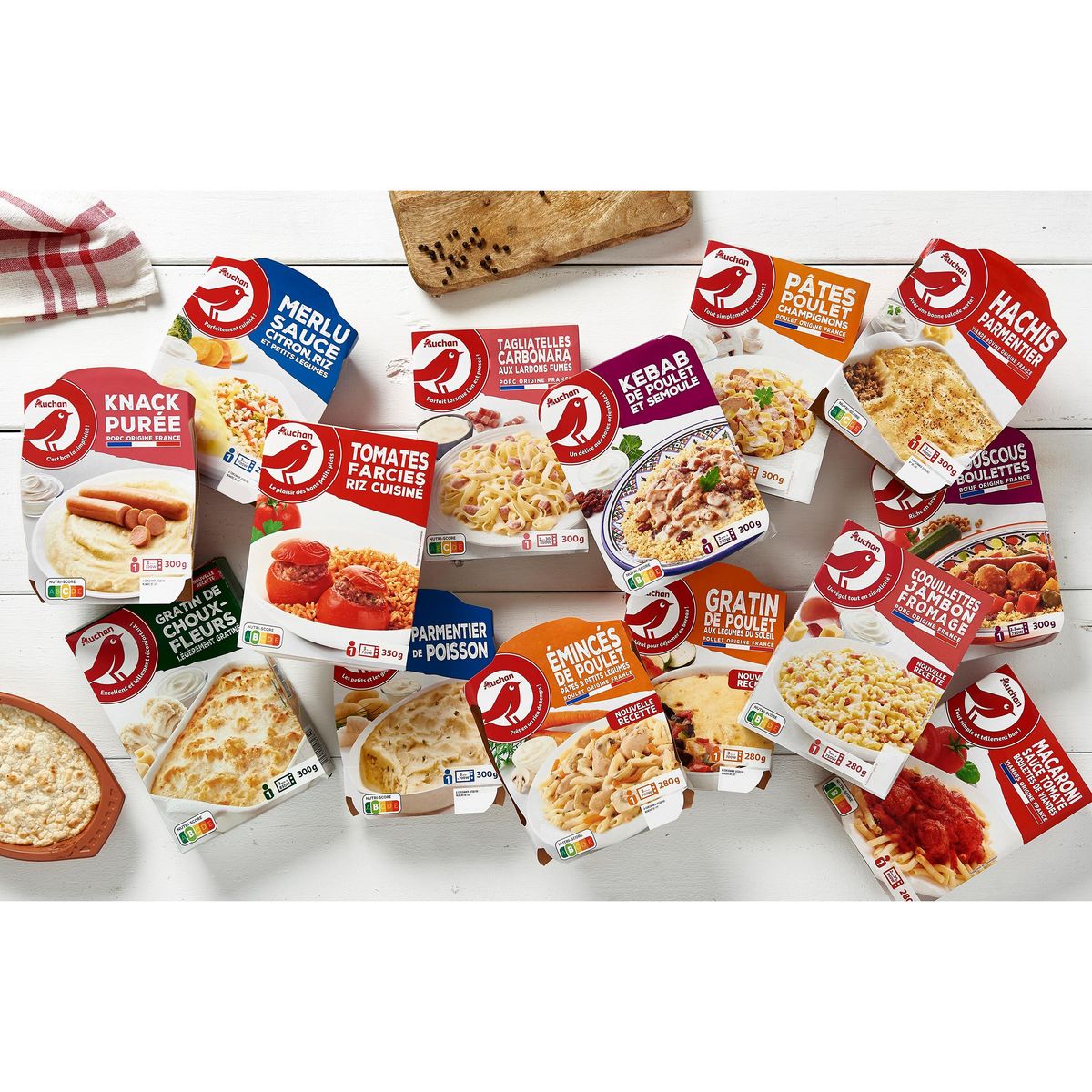 AUCHAN Merlu sauce citron riz et petits légumes 1 part 290g