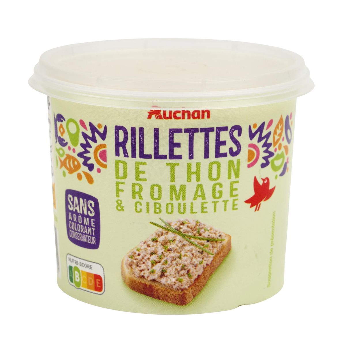 AUCHAN Rillettes de thon au fromage frais et ciboulette 150g
