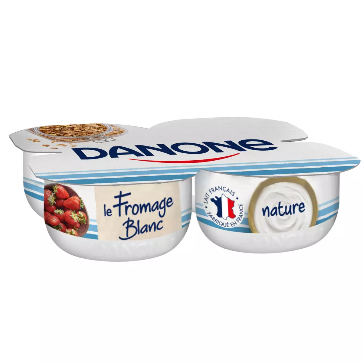 DANONE Fromage blanc nature 3,2% MG 4x100g 4x100g