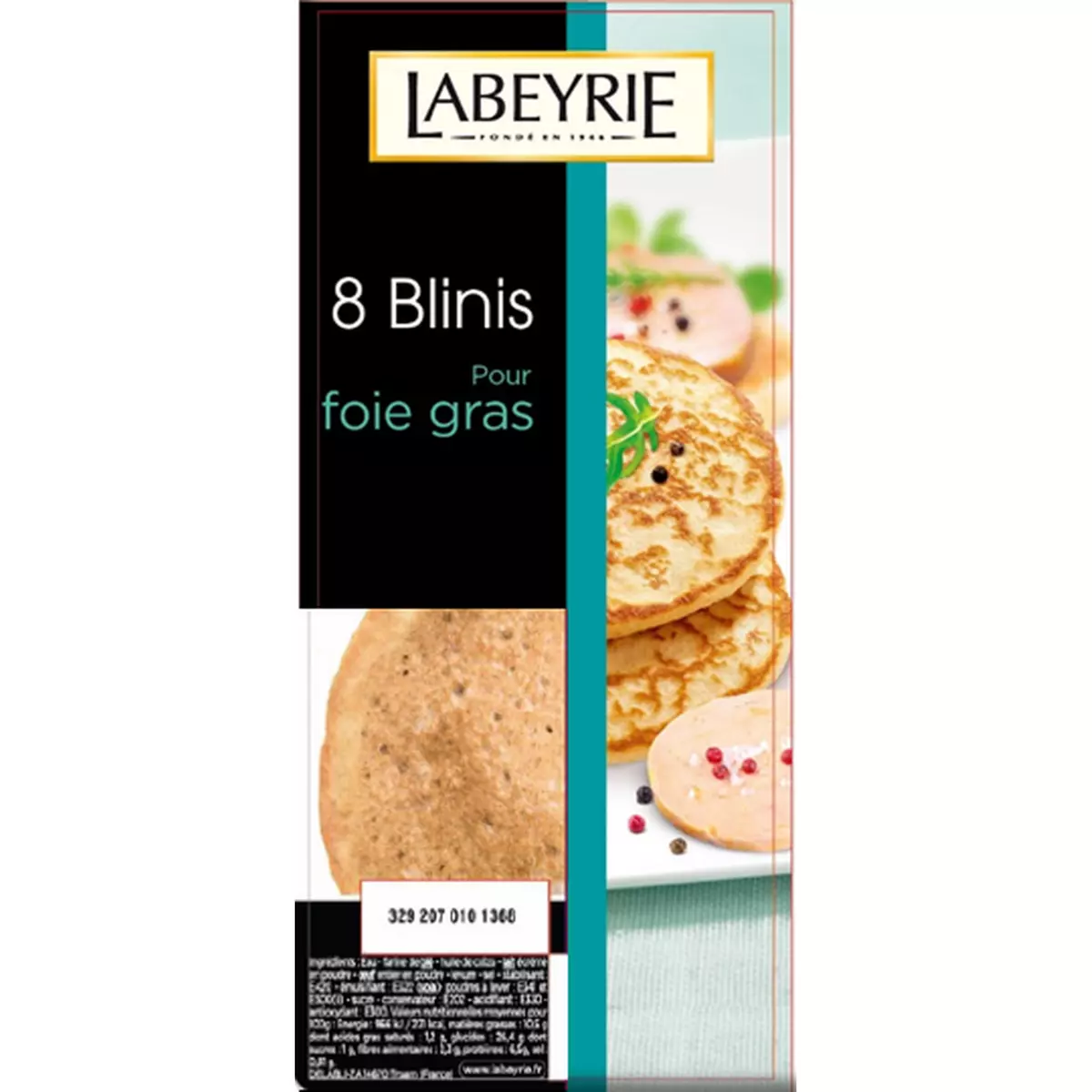 LABEYRIE Blinis spécial foie gras 8 pièces 200g