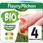 FLEURY MICHON Jambon bio sans couenne 4 tranches 120g