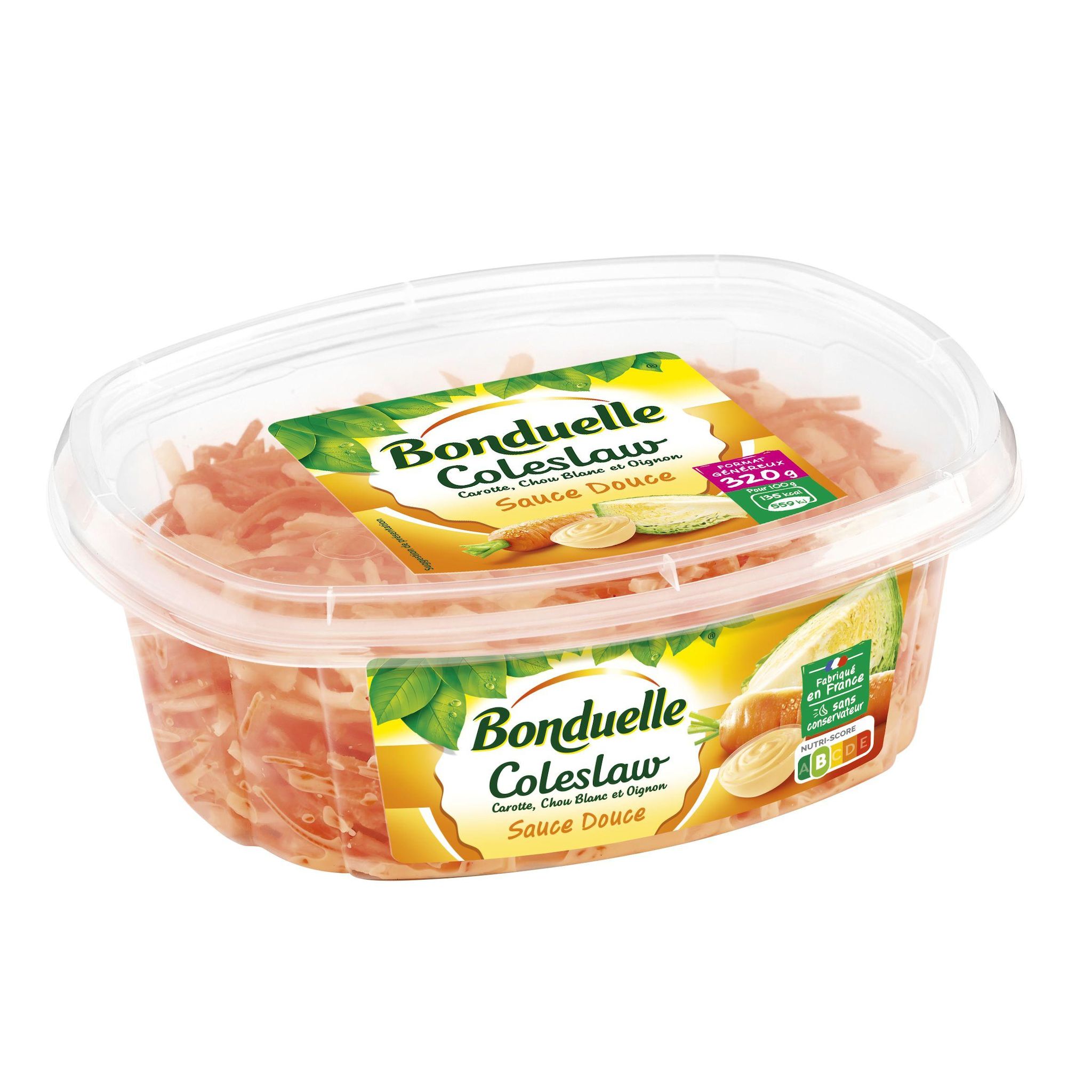 Voir la diapositive 3 : BONDUELLE Coleslaw à la sauce douce 320g