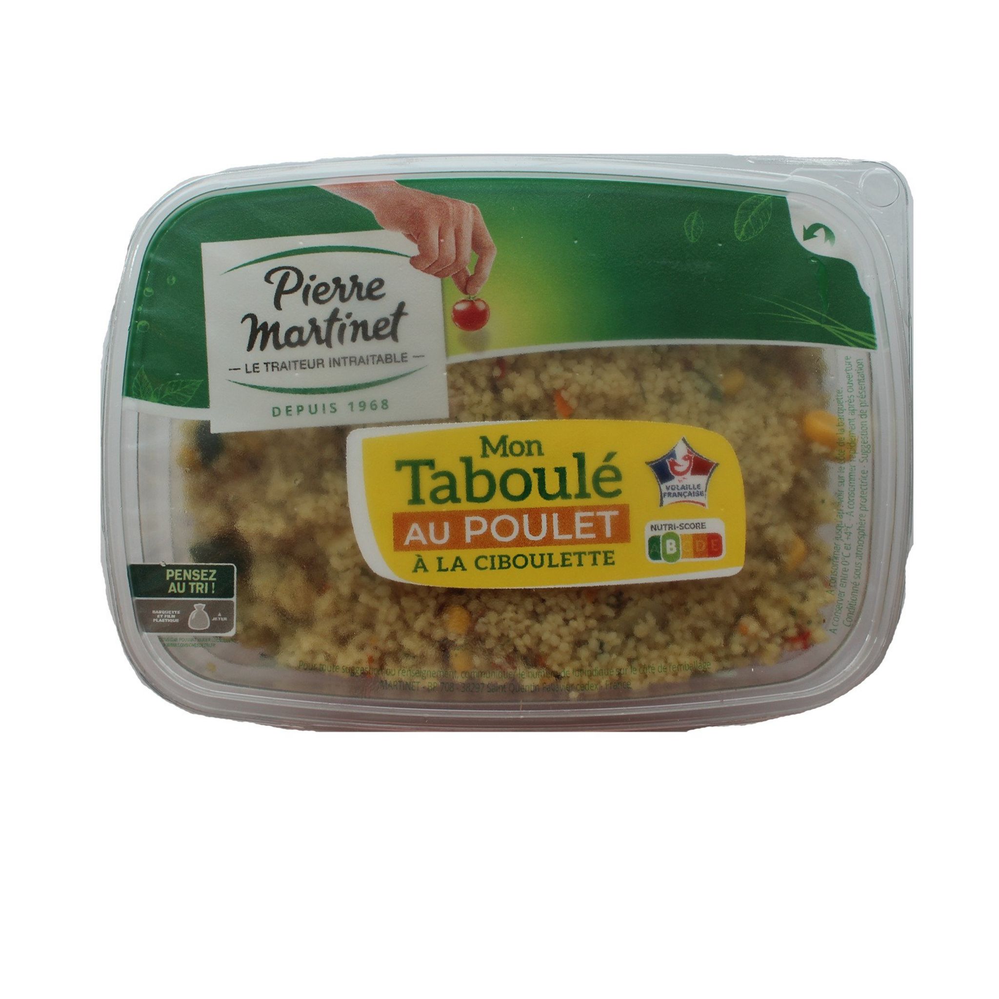Voir la diapositive 2 : MARTINET Taboulé au poulet et à la ciboulette 500g