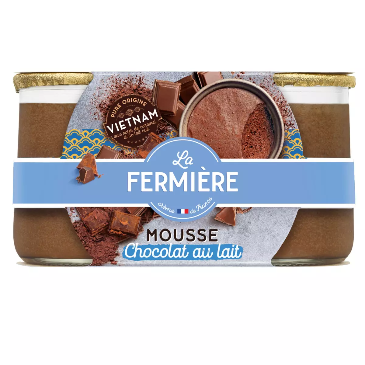 LA FERMIERE Mousse chocolat au lait 2x85g