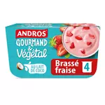 Andros ANDROS Gourmand & Végétal - Dessert brassé au lait de coco et fraise