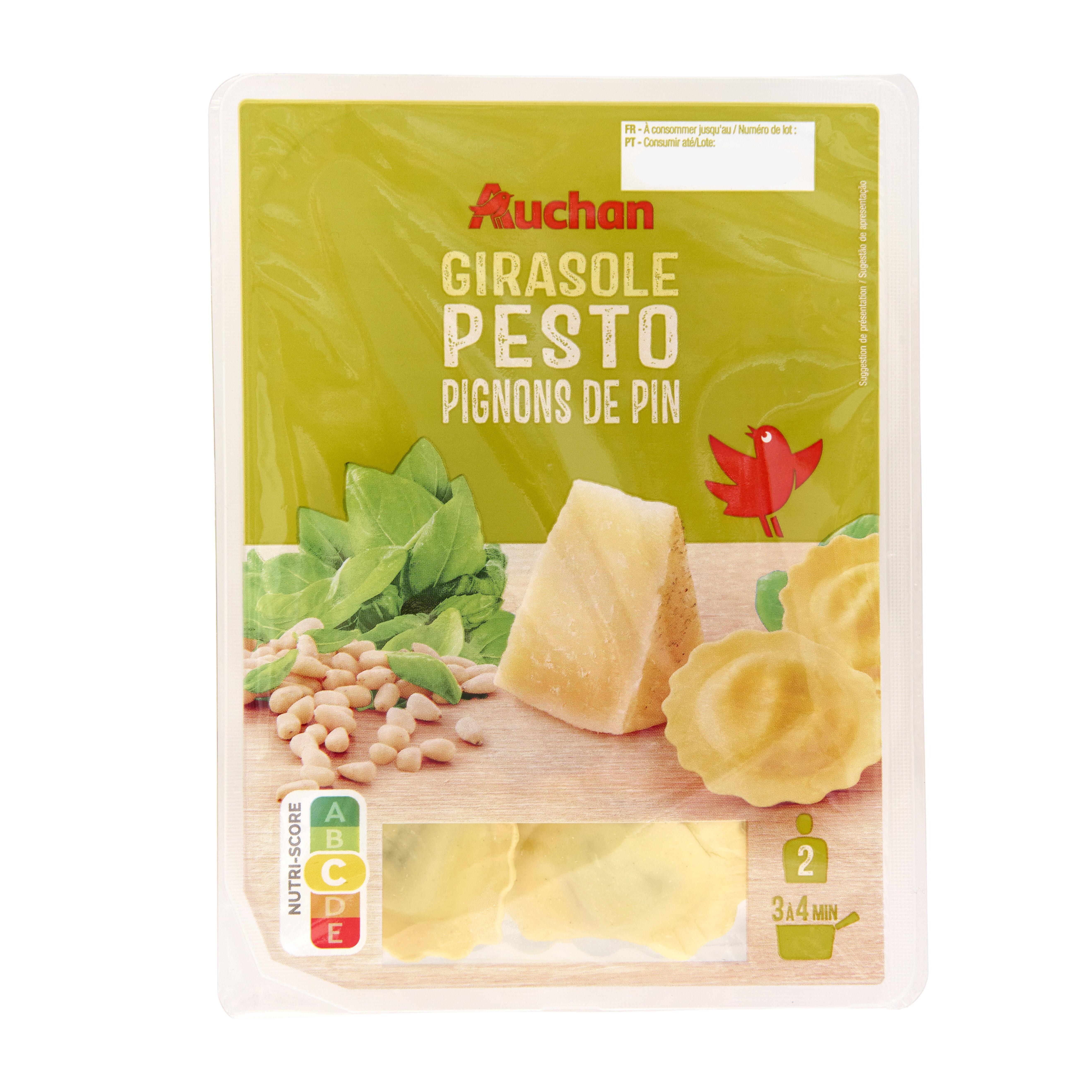 Voir la diapositive 3 : AUCHAN Girasole farcie au pesto et pignon 2 parts 250g