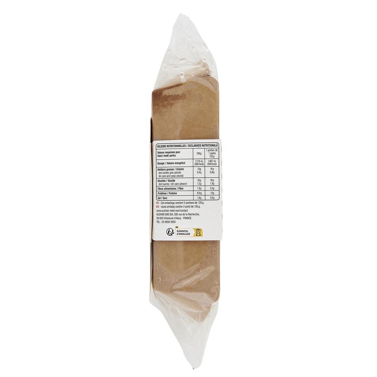 AUCHAN TAVOLA IN ITALIA Mezzelune aux champignons et huile saveur truffes 2 parts 250g