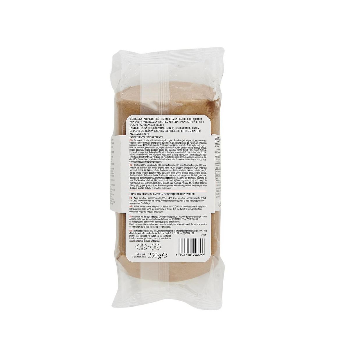 AUCHAN TAVOLA IN ITALIA Mezzelune aux champignons et huile saveur truffes 2 parts 250g