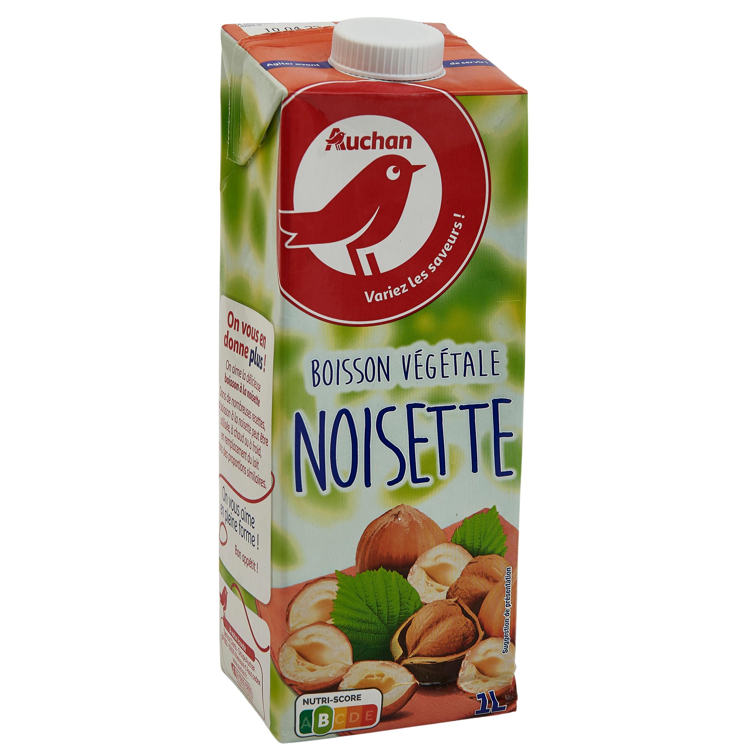Voir la diapositive 2 : AUCHAN Boisson végétale à base de noisette 1L