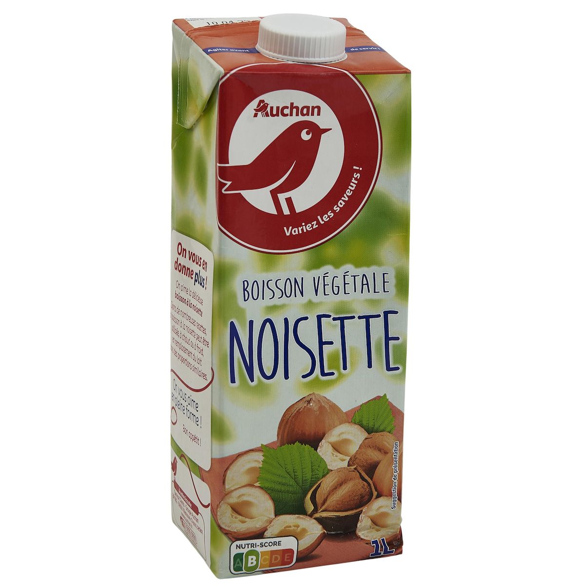 AUCHAN Boisson végétale à base de noisette 1L